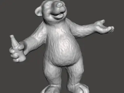 POLAR BEAR COCA COLA CHRISTMAS VINTAGE FIGURE STATUE ORNAMENT 3D print model