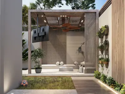Cozy Landscape exterior scene 3D model 3D model