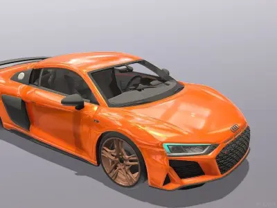 Audi R8 Decennium Low-poly 3D model