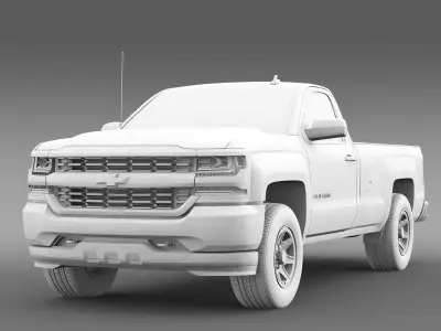 Chevrolet Silverado WT Regular Cab Long Box 2016 3D model