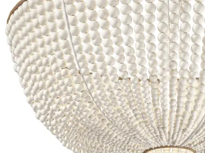 Bristol Wood Bead Chandelier by Potterybarn 3D model