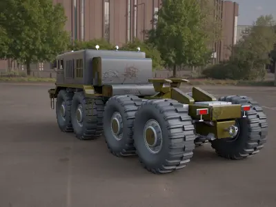 MA3-537 military tractor 3D model