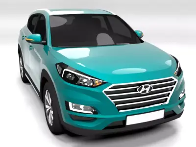 HYUNDAI TUCSON 2019 LOWPOLY Low-poly 3D model