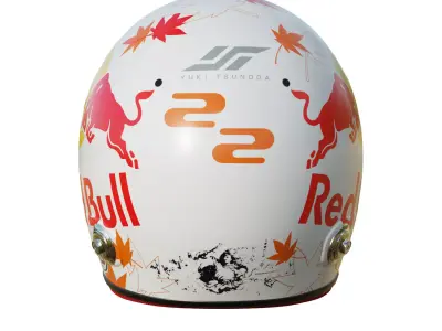 F1 Yuki Tsunoda Helmet 2025 3D model