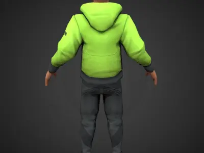 Mikey Money  Dynamic 3D Male Game Character Low-poly 3D model