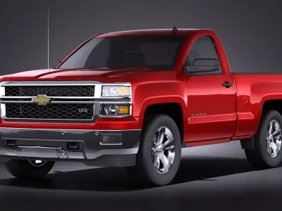 Chevrolet Silverado Regular Cab CG 2014 VRAY 3D model