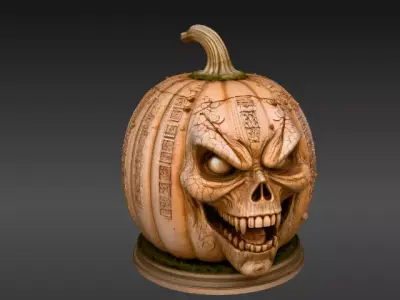 Halloween Horror Pumpkin Face Two Model Pack  3D model