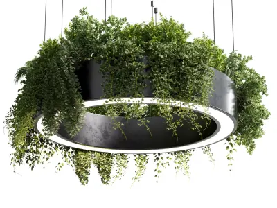 pot light pendant plant light hanging 05 3D model