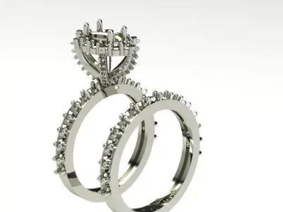  Twins ring  3D print model