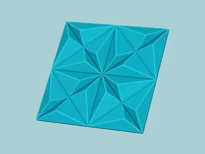 Wall Panel A02 Stars Negative - Interior Design Decoration 3D print model