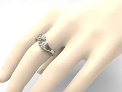 Hug hand ring new design 3D print model