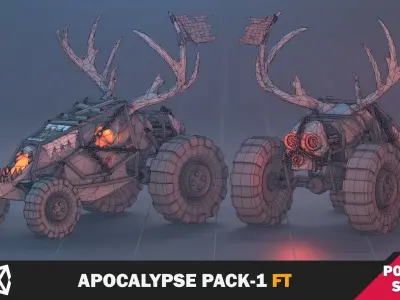 Apocalypse Flame Thrower Pack Low-poly 3D model