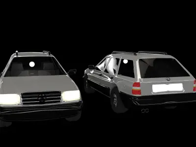 Mercedes-Benz E class W124 Kombi model 3D Low-poly 3D model