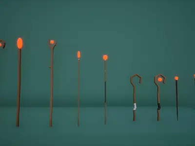 Lowpoly Fantasy Weapons Vol 2 Low-poly 3D model