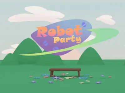 Cute Robots Full Pack Low-poly 3D model