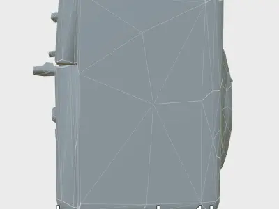 Miniature Playful Fridge with Soft Curves Low-poly 3D model