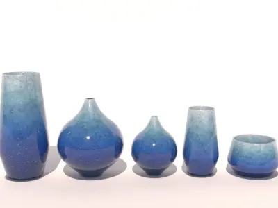 Stoneware Vases for Decoration 3D model