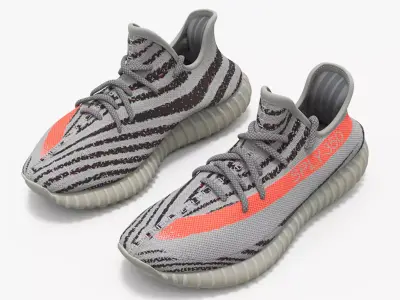 Adidas Yeeze Boost 350 Sneakers Gray 3D model