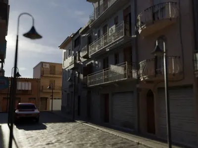 Small town in Sicily 3D model