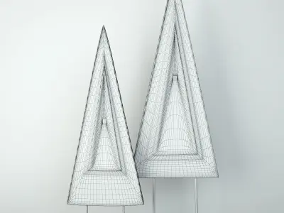 Indonesian Triangular Wood Carving 3D model