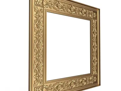Classic Frame and Mirror 083 Low-poly 3D model