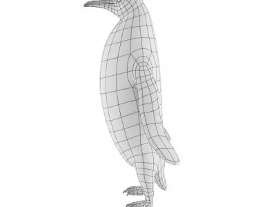 Penguin base mesh Low-poly 3D model