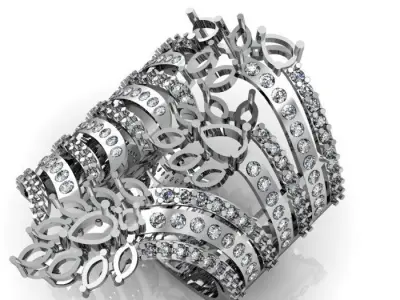 cocktail ring 3D print model buy