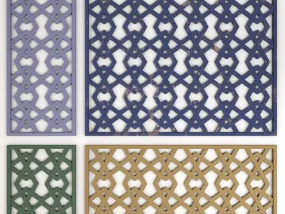 Arabic Islamic pattern wood decorative plaster 3D model order