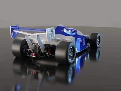 stark f1 car Low-poly 3D model