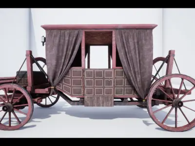 The Carriage 5 Low-poly 3D model