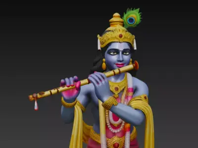 Lord Krishna 3D Model for Print 3D print model