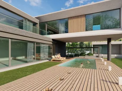 MODERN VILLA 3D model 7