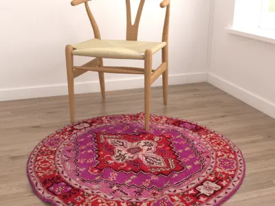 Round Rug Set 74 3D model