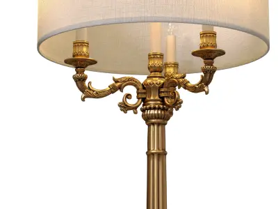 Jonathan lighting Gold Classical European traditional Floor lamp 3D model
