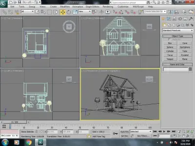 Design of 45 M2 house 3D model