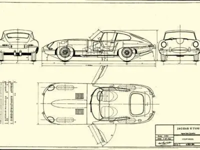 Jaguar E-Type Free 3D model