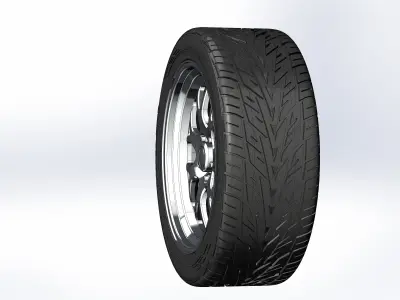 Custom wheels Weld Racing S77 for scale model 3D print model