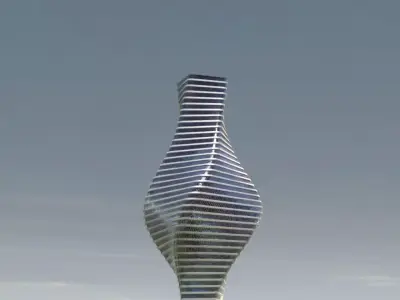 sky scraper building Low-poly 3D model