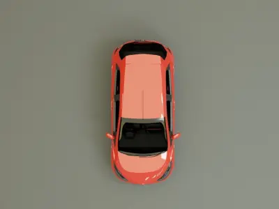 MAZDA 2 2008 - True Red S 3D model