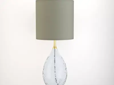 Elegant Faceted Glas Table Lamp 3D model