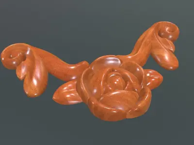 Furniture Pattern Rose - 001 Low-poly 3D model