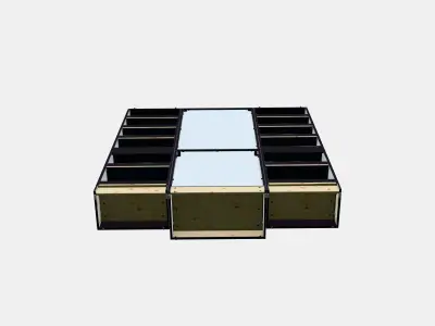 HAVSTA Storage combination w glass doors Low-poly 3D model