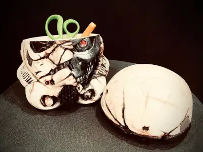 Stormtrooper Skull Terminator Head Decoration - Starwars Toys 3D print model