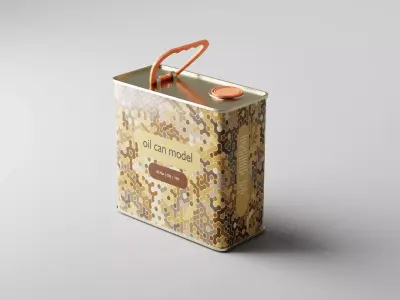 Aluminum Cooking Oil Can 3D model