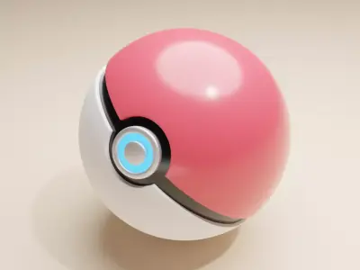 pokeball pokemon ball Free low-poly 3D model