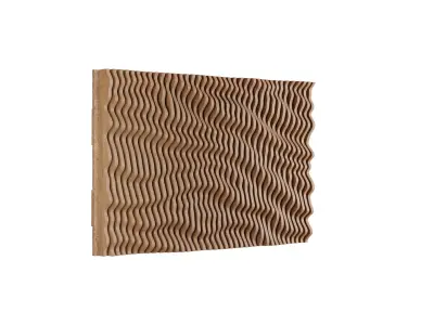 Parametric Wavy Wooden Wall Decor 14 - wood cutting machines 3D model