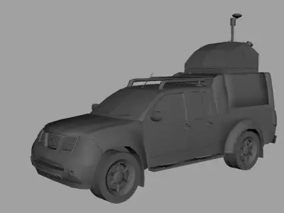 van 3D model nissan frontier pickup truck 3D model