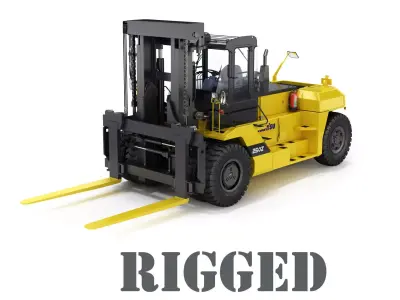 Forklift Komatsu GX20 Rigged 3D model