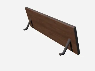 desk name plate Low-poly 3D model