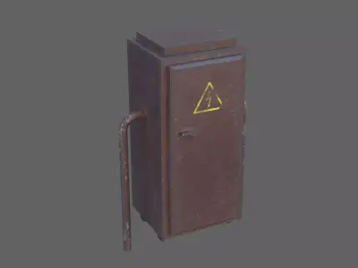 Electrical box Low-poly 3D model